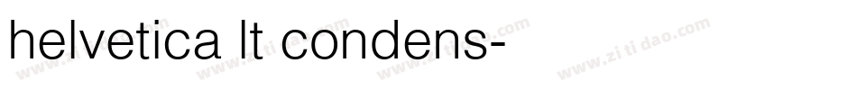helvetica lt condens字体转换